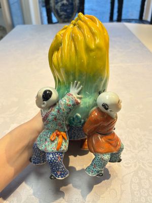 A Chinese famille rose figure of three boys holding a Buddha’s hand, Republic — photo 2