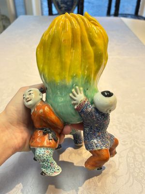 A Chinese famille rose figure of three boys holding a Buddha’s hand, Republic — photo 4