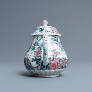 A Chinese famille rose 'fishermen' teapot and cover, Yongzheng — photo 5