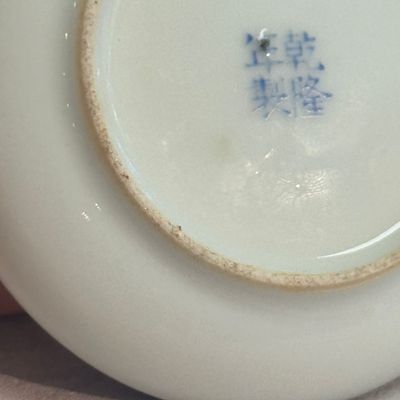 A Chinese famille rose 'Flowers and Poem' brush washer — photo 9
