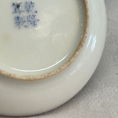 A Chinese famille rose 'Flowers and Poem' brush washer — photo 12