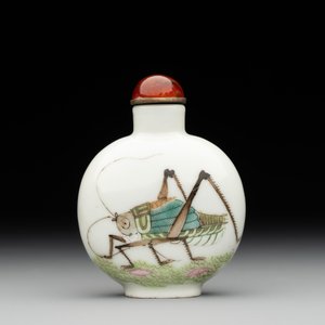 A Chinese famille rose 'grasshopper' snuff bottle, Daoguang mark and of the period — foto 3