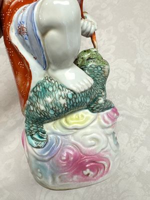 A Chinese famille rose group of Liu Hai and his three-legged toad, Wei Hongtai Zao 魏洪泰造 mark, Republic — photo 12