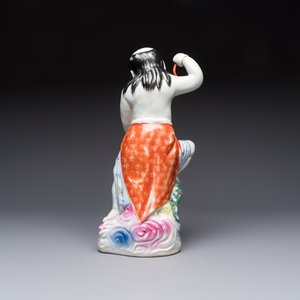 A Chinese famille rose group of Liu Hai and his three-legged toad, Wei Hongtai Zao 魏洪泰造 mark, Republic — photo 4