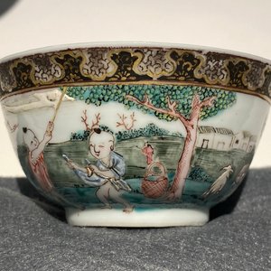A Chinese famille rose 'harvesting' cup and saucer, Yongzheng — 照片 19