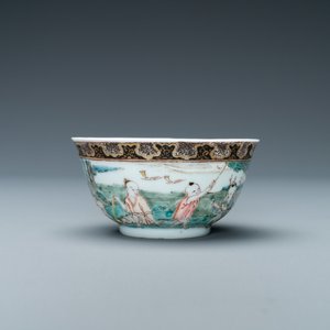 A Chinese famille rose 'harvesting' cup and saucer, Yongzheng — 照片 4