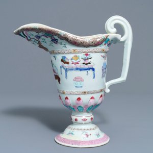 A Chinese famille rose helmet-shaped jug and a relief-decorated teapot, Yongzheng — photo 2