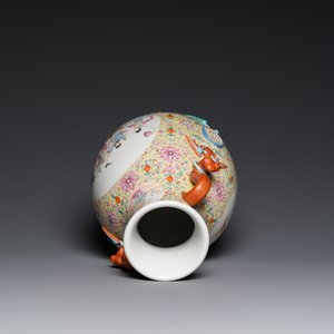A Chinese famille rose 'hu' vase with 'eight immortals' design, Qianlong mark, Republic — photo 5