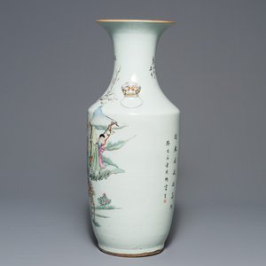 A Chinese famille rose 'Immortals' vase, 19/20th C. — 照片 2