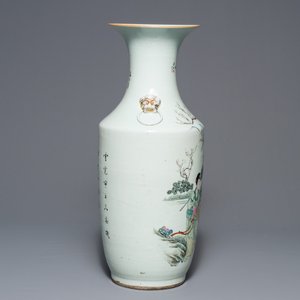 A Chinese famille rose 'Immortals' vase, 19/20th C. — 照片 4