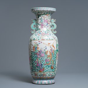 A Chinese famille rose 'immortals' vase, 19th C. — 照片 3