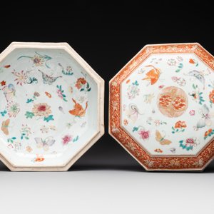 A Chinese famille rose, iron-red and gilt octagonal box and cover with butterflies, Yongzheng — foto 6