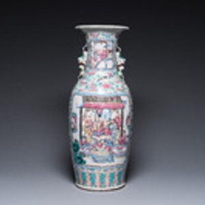 A Chinese famille rose jardinière and a vase, 19th C. — photo 2