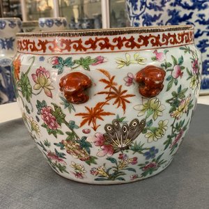 A Chinese famille rose 'kamcheng' bowl and cover with butterflies, 19th C. — 照片 17