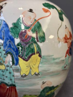 A Chinese famille rose 'ladies and boys' jar, Yongzheng/Qianlong — photo 11