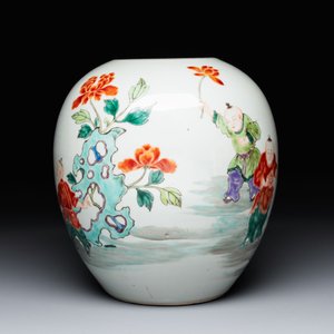 A Chinese famille rose 'ladies and boys' jar, Yongzheng/Qianlong — photo 5