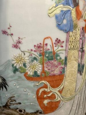 A Chinese famille rose 'Lan Caihe' vase, Qianlong mark and of the period — 照片 9
