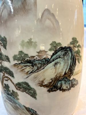 A Chinese famille rose 'Landscape' vase, Qianlong mark, 20th C. — photo 10