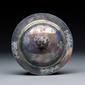 A Chinese famille rose 'Li Bai 李白' and 'Lu Tong 盧仝' wine pot with a silver cover — photo 9