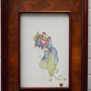 A Chinese famille rose 'Li Tieguai' plaque, 19/20th C. — 照片 4
