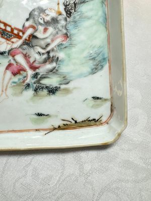 A Chinese famille rose 'Li Tieguai' square tray, 19th C. — foto 5