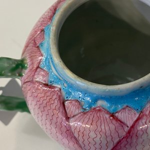 A Chinese famille rose 'lotus' teapot and cover, Yongzheng — photo 8