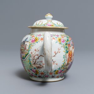 A Chinese famille rose 'mandarin' teapot and cover, Qianlong — 照片 5