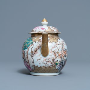 A Chinese famille rose 'mandarin' teapot and cover, Qianlong — 照片 3