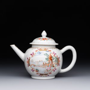 A Chinese famille rose Meissen-style teapot and stand, Qianlong — foto 3