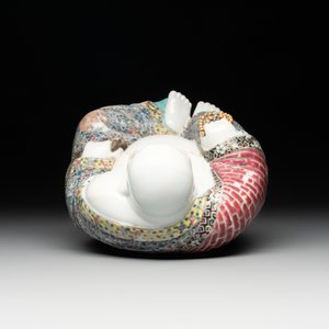 A Chinese famille rose Milefo Buddha, Xue Changsen 薛長森 mark, 20th C. — photo 5