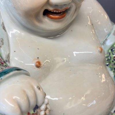 A Chinese famille rose Milefo Buddha — photo 9