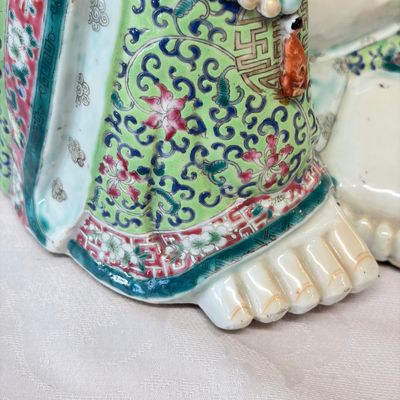 A Chinese famille rose Milefo Buddha — photo 12