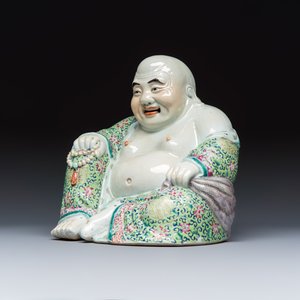 A Chinese famille rose Milefo Buddha — photo 1