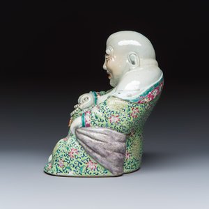 A Chinese famille rose Milefo Buddha — photo 3