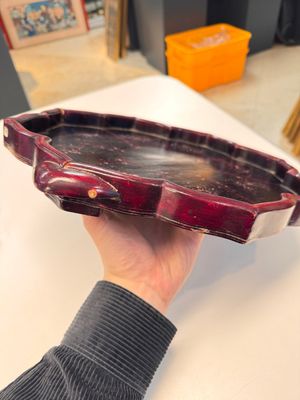 A Chinese famille rose nine-piece 'Plum Blossoms' sweetmeat set on a wooden tray, 19th C. — photo 64