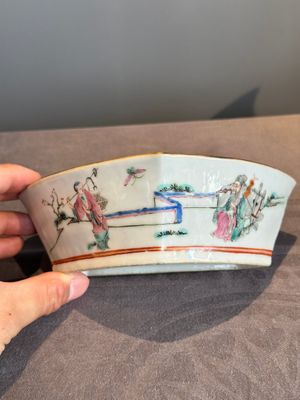 A Chinese famille rose nine-piece sweetmeat or rice table set, Tongzhi mark, 19th C. — photo 16