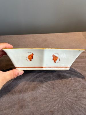 A Chinese famille rose nine-piece sweetmeat or rice table set, Tongzhi mark, 19th C. — photo 34