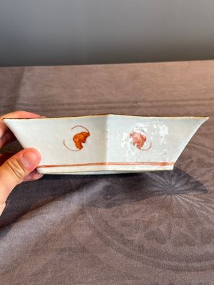 A Chinese famille rose nine-piece sweetmeat or rice table set, Tongzhi mark, 19th C. — photo 42