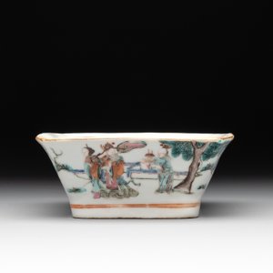 A Chinese famille rose nine-piece sweetmeat or rice table set, Tongzhi mark, 19th C. — photo 16