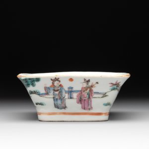 A Chinese famille rose nine-piece sweetmeat or rice table set, Tongzhi mark, 19th C. — photo 17