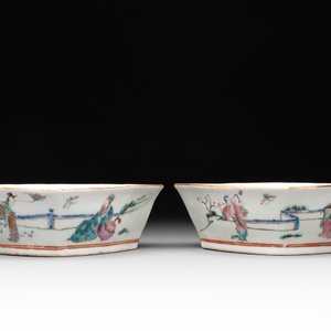 A Chinese famille rose nine-piece sweetmeat or rice table set, Tongzhi mark, 19th C. — photo 27