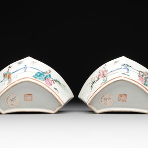 A Chinese famille rose nine-piece sweetmeat or rice table set, Tongzhi mark, 19th C. — photo 32