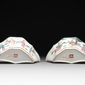 A Chinese famille rose nine-piece sweetmeat or rice table set, Tongzhi mark, 19th C. — photo 8