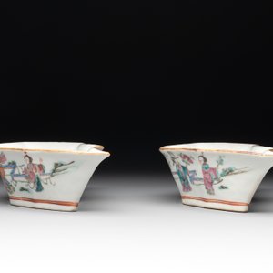 A Chinese famille rose nine-piece sweetmeat or rice table set, Tongzhi mark, 19th C. — photo 10