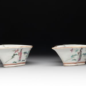 A Chinese famille rose nine-piece sweetmeat or rice table set, Tongzhi mark, 19th C. — photo 12