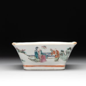 A Chinese famille rose nine-piece sweetmeat or rice table set, Tongzhi mark, 19th C. — photo 18