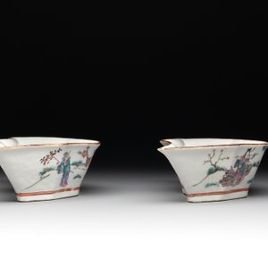 A Chinese famille rose nine-piece sweetmeat or rice table set, Tongzhi mark, 19th C. — photo 6