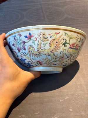 A Chinese famille rose 'phoenix' bowl, Guangxu mark, 19th C. — photo 3