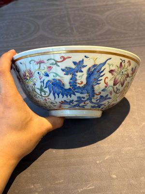 A Chinese famille rose 'phoenix' bowl, Guangxu mark, 19th C. — photo 5