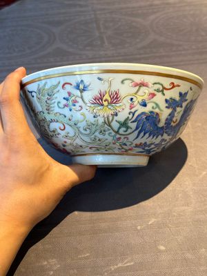 A Chinese famille rose 'phoenix' bowl, Guangxu mark, 19th C. — photo 6